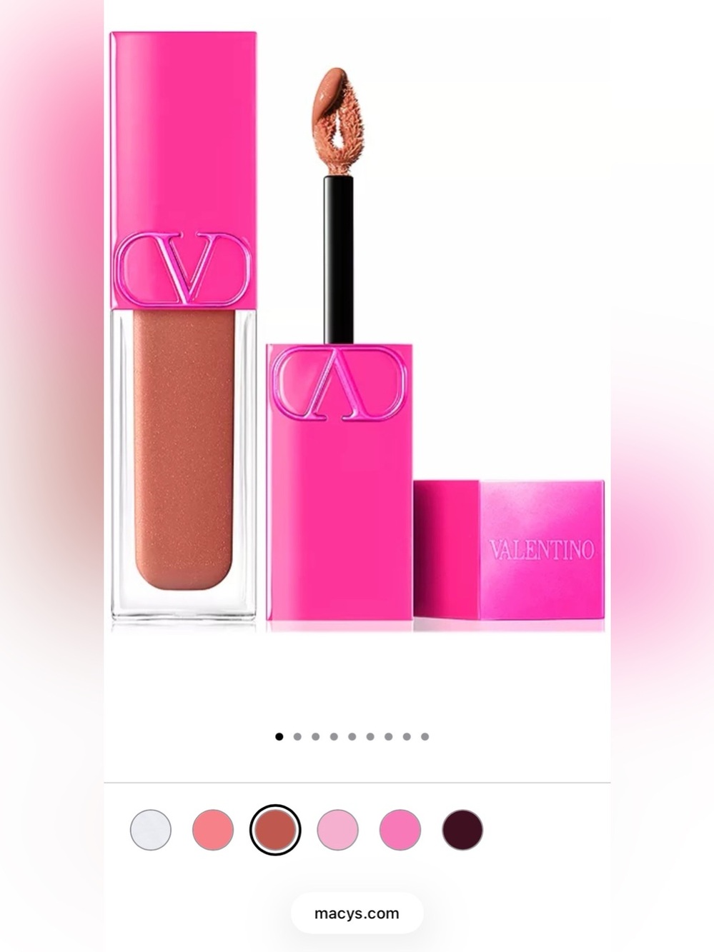 Valentino Lipstick Stick in Warm Nude Brown with Pink Case- New in Box